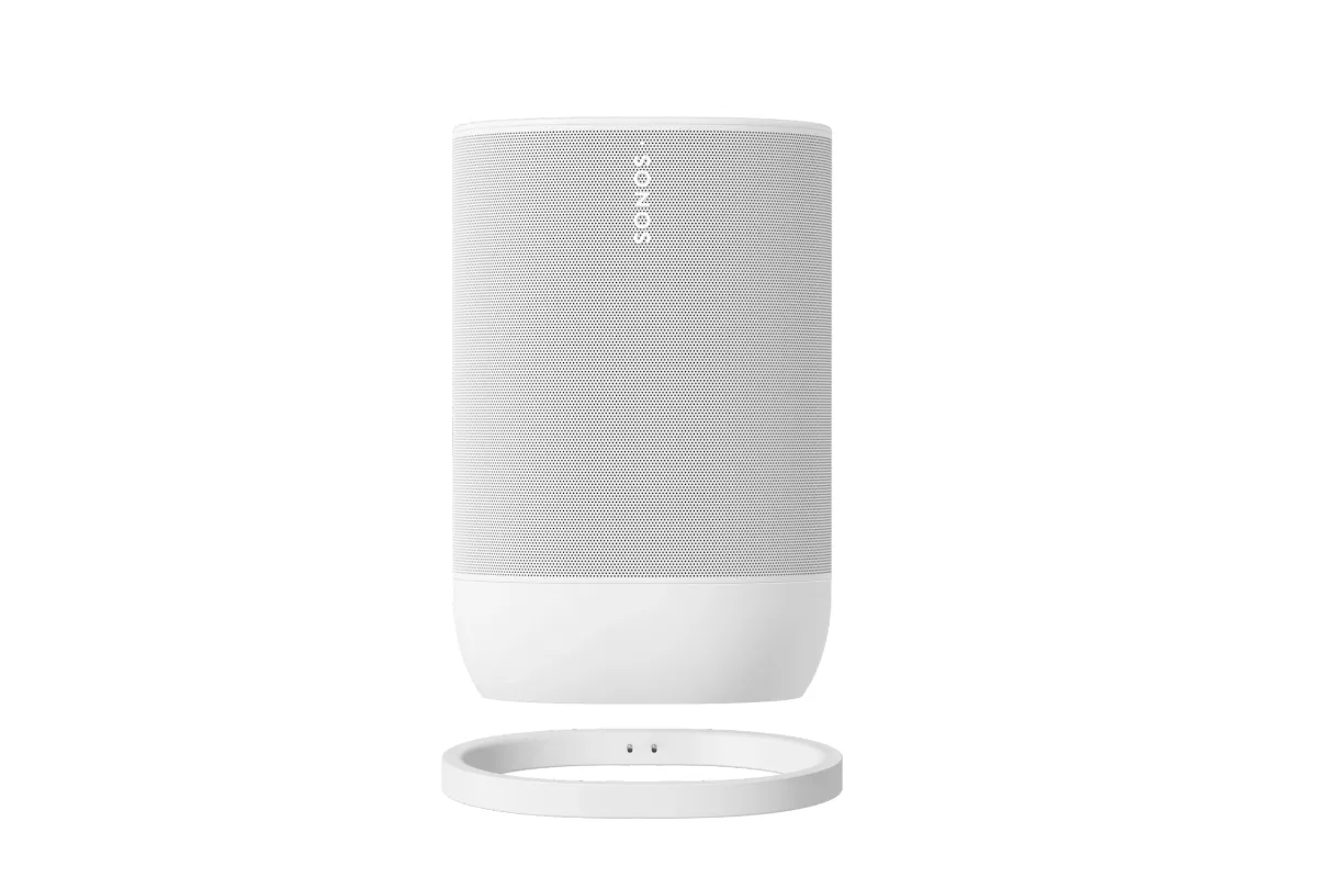 sonos move 2 white 8 Sonos Move 2 portable speaker in white product photo on white background