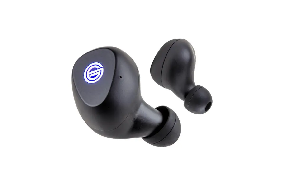 Grado GT220 Wireless Earphones GT220 Main Grado GT220 Earphones product image showcasing led power icon on earbud on white background
