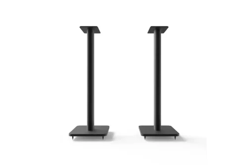 Kanto 26 Bookshelf Speaker Swivelling Floor Stands in black on white background