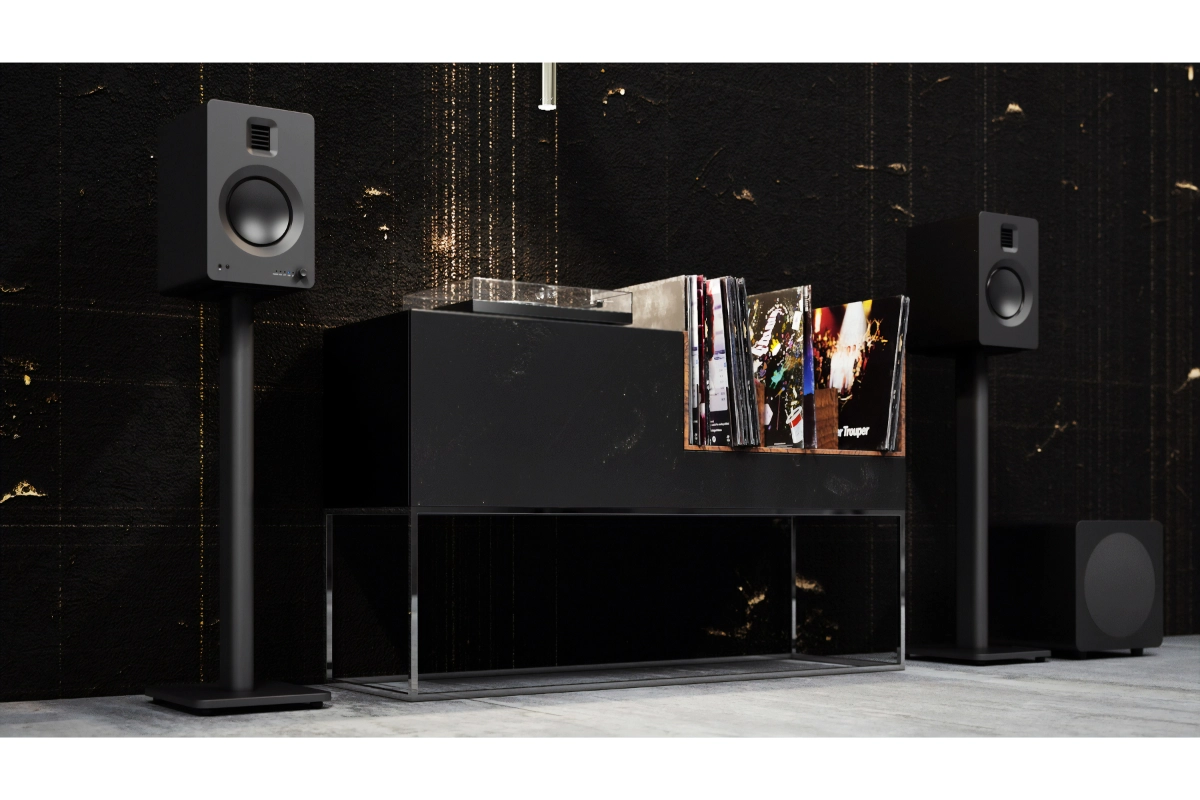 Kanto 26" Bookshelf Speaker Swivelling Floor Stands-Records