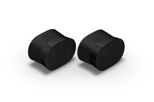 Sonos Immersive Music Set with Era 300 Stereo Pair Sonos Immersive Music Set with Era 300 Stereo Pair in black, on white background, product photo