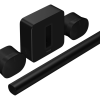 Sonos Ultimate Immersive Set with Arc Sonos Ultimate Immersive Set with Arc in black, on white background, product photo