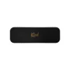 Klipsch Detroit Portable Speaker in black, featuring the word "Klipsch" on its sleek design. Front view