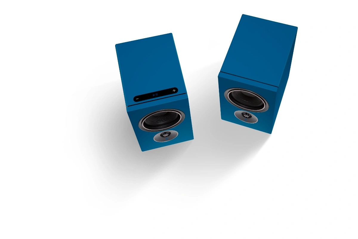 PSB_Alpha_IQ_Blue_Speakers 2 PSB Alpha iQ Speakers in royal blue