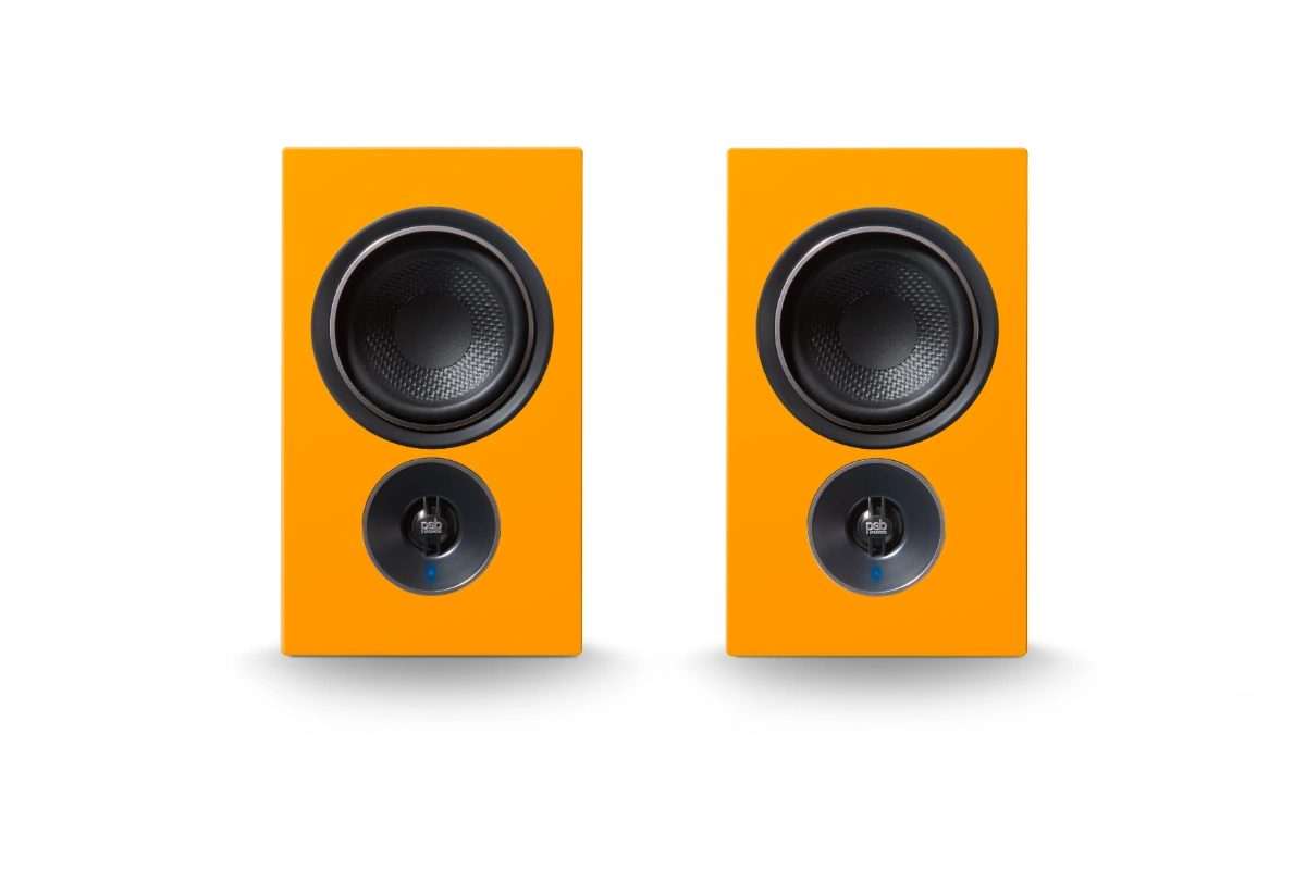 PSB_Alpha_IQ_Orange_Speakers 5 PSB Alpha iQ Speakers in dutch orange