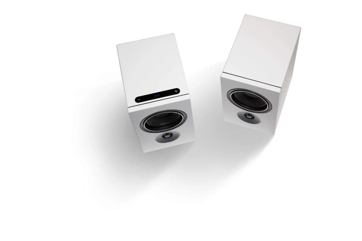 PSB_Alpha_IQ_White_Speakers 2 PSB Alpha iQ Speakers in matte white