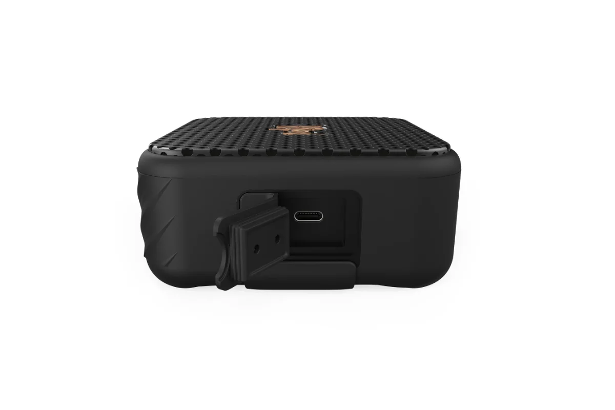 Klipsch Austin Portable Speaker 4 Klipsch Austin Portable Speaker, sleek, rugged, stylish speaker on white background, front view showing Klipsch Embossed logo on grill