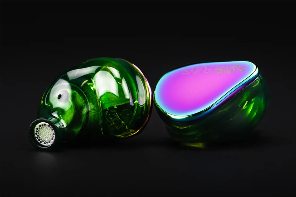 Moondrop Rays Gaming earbuds product photo on black background